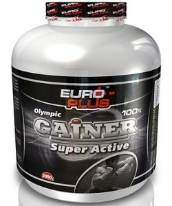 Gainer Super Active, 3000 г, Euro Plus. Гейнер. Набор массы Энергия и выносливость Восстановление 