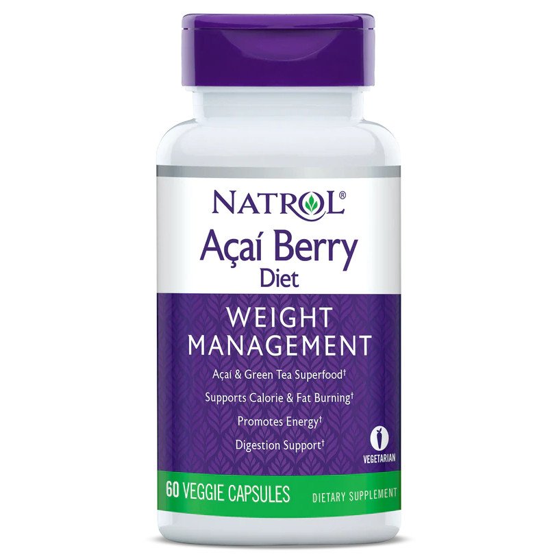 Натуральная добавка Natrol Acai Berry Diet 500 mg, 60 вегакапсул,  ml, Natrol. Natural Products. General Health 