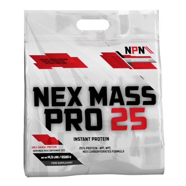 Nex Mass Pro 25, 6580 g, Nex Pro Nutrition. Gainer. Mass Gain Energy & Endurance recovery 