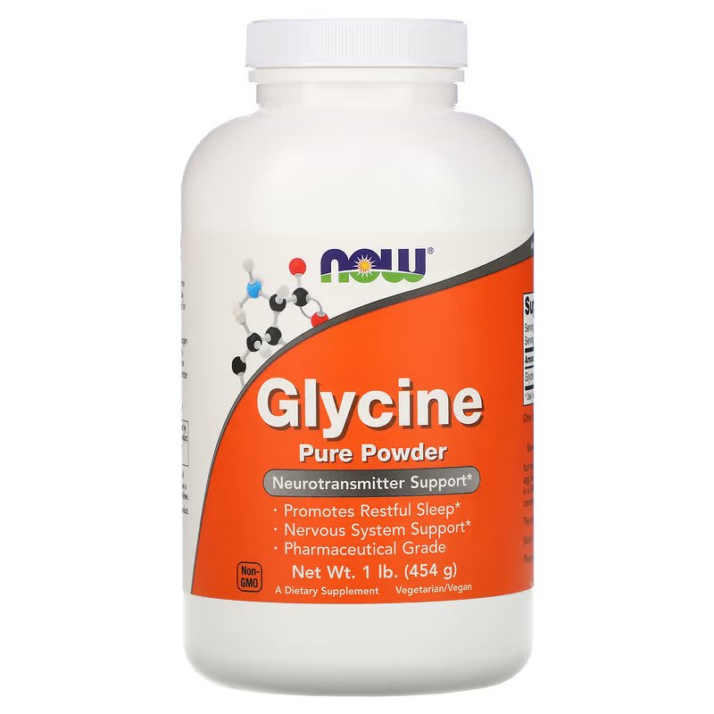 Now Аминокислота NOW Glycine Pure Powder, 454 грамм, , 454 