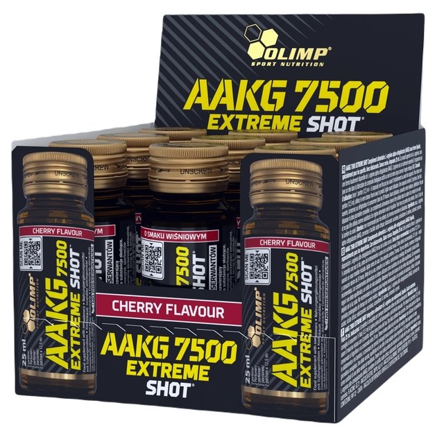 Аминокислота Olimp AAKG 7500 Extreme Shot, 9x25 мл Вишня,  ml, Olimp Labs. Amino Acids. 