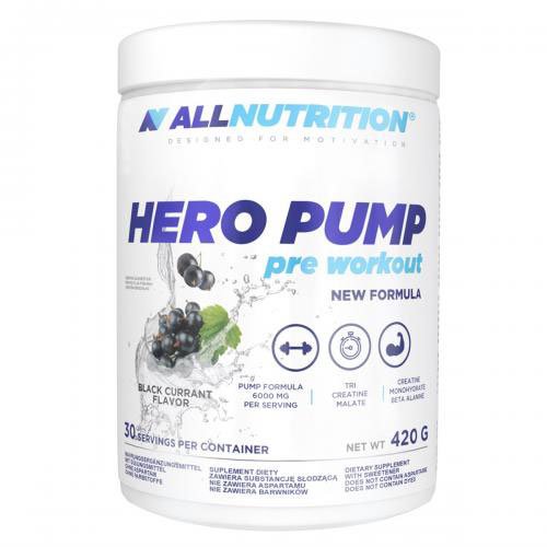 AllNutrition Hero Pump Xtreme Workout 420 г Апельсин,  ml, AllNutrition. Pre Entreno. Energy & Endurance 