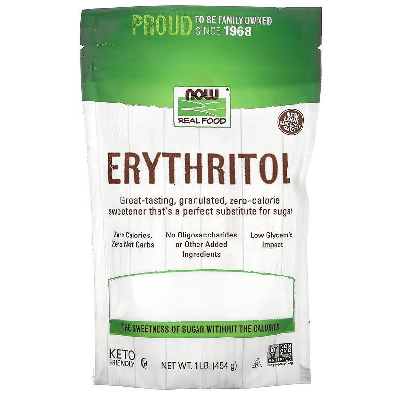 Заменитель питания NOW Erythritol, 454 грамм,  ml, Now. Sustitución de comidas. 