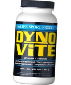 DynoVite, 100 шт, VitaLIFE. Витаминно-минеральный комплекс. Поддержание здоровья Укрепление иммунитета 
