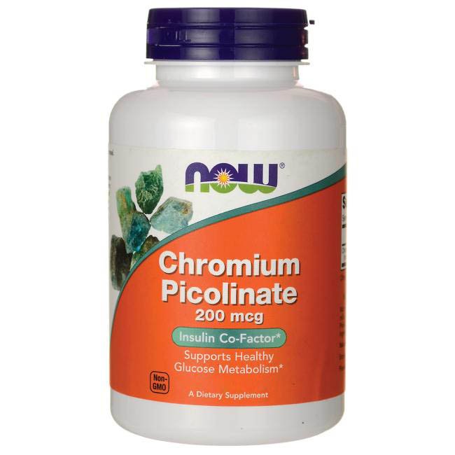 Витамины и минералы NOW Chromium Picolinate, 100 вегакапсул,  мл, Now. Пиколинат хрома. Снижение веса Регуляция углеводного обмена Уменьшение аппетита 