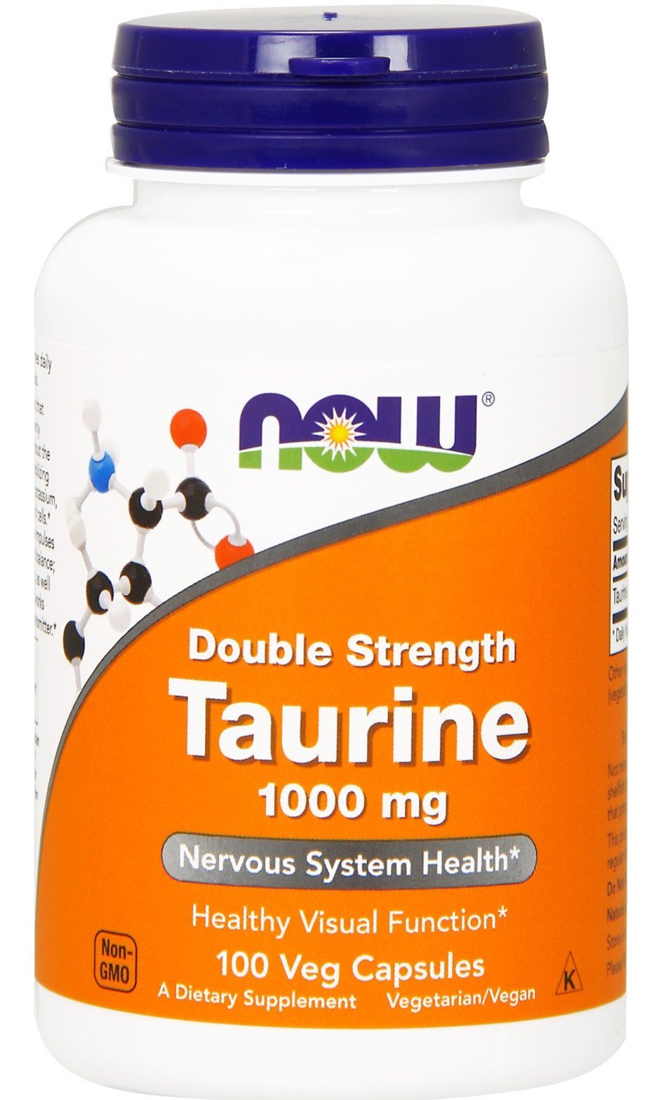 Taurine Double Strength 1000 mg, 100 шт, Now. Спец препараты. 