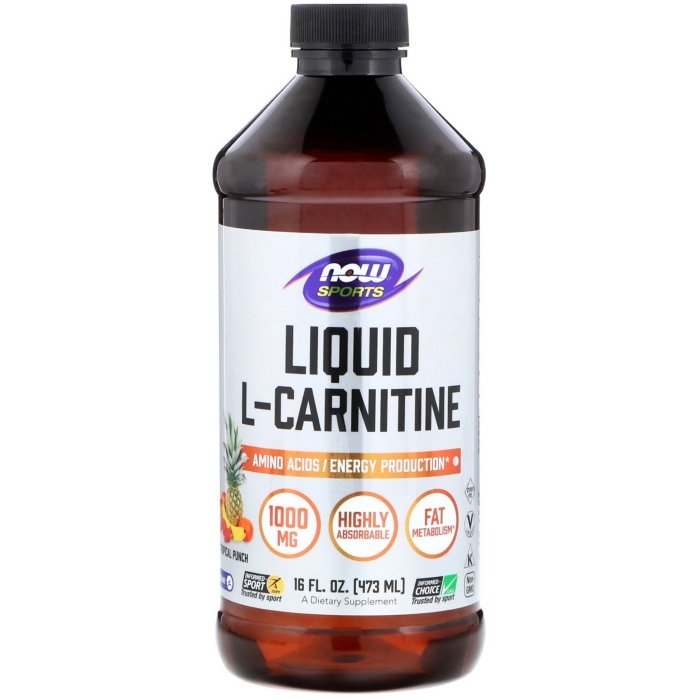 Now Жиросжигатель NOW L-Carnitine Liquid 1000 mg, 473 мл Фруктовый пунш, , 473  грамм
