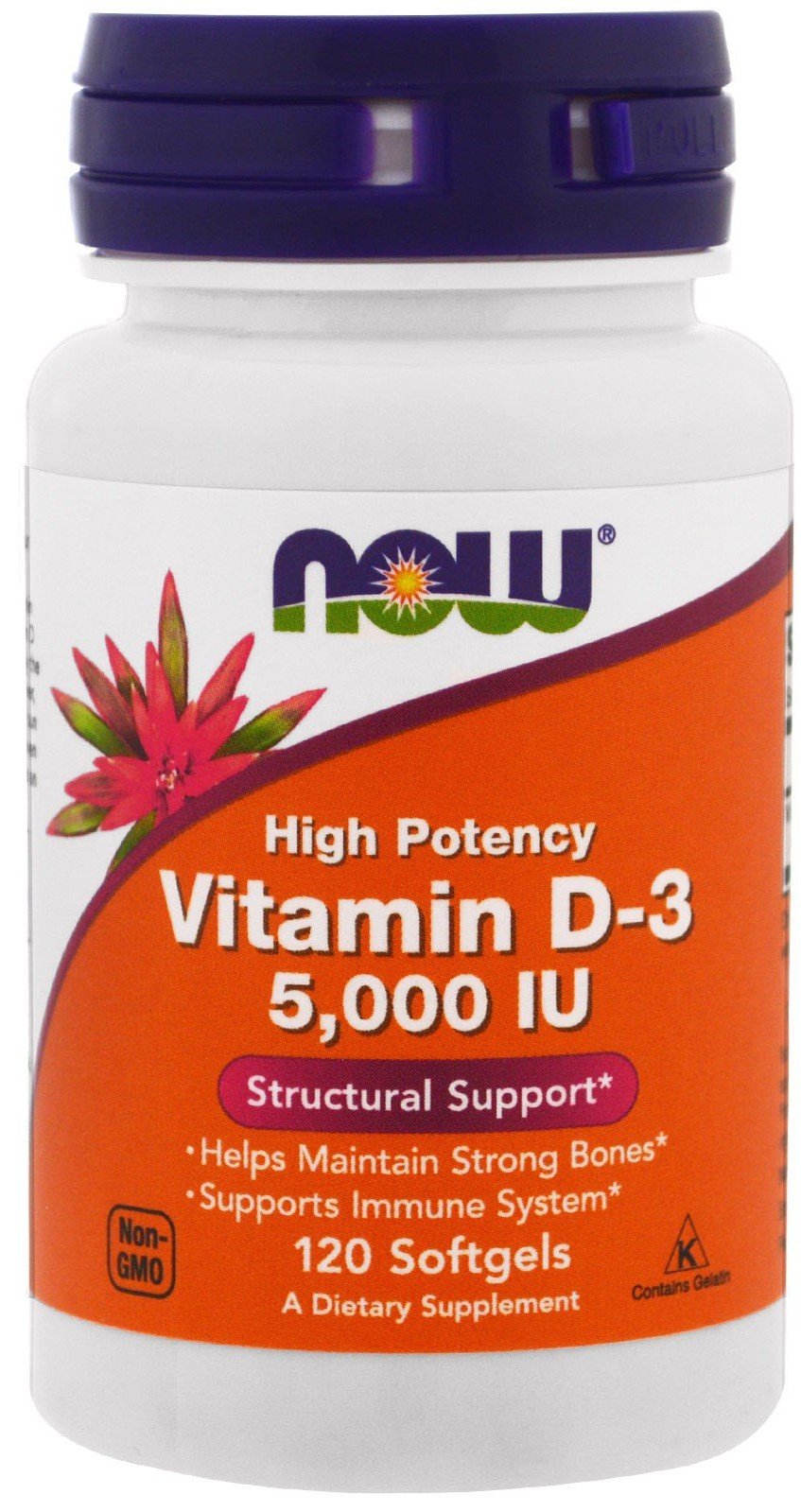Vitamin D-3 5000 IU, 120 pcs, Now. Vitamin D. 