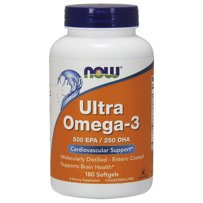 Ультра Омега 3 Now Foods Ultra Omega-3 (180 капс) нау фудс,  мл, Now. Омега 3 (Рыбий жир). Поддержание здоровья Укрепление суставов и связок Здоровье кожи Профилактика ССЗ Противовоспалительные свойства 