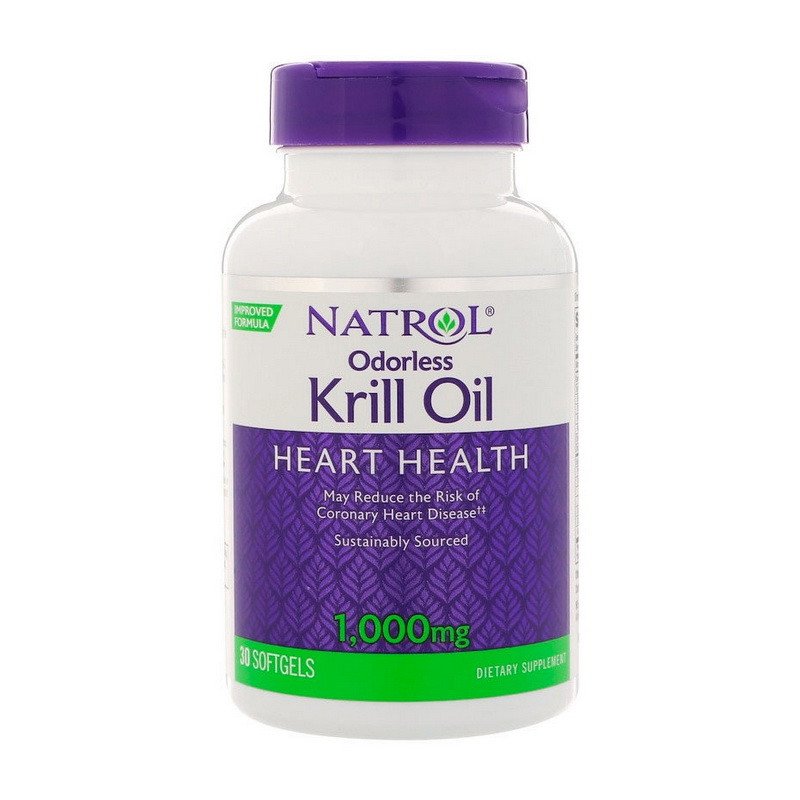Natrol Масло криля Natrol Odorless Krill Oil Heart Health 1000 mg (30 капс) Омега-3 натрол, , 30 
