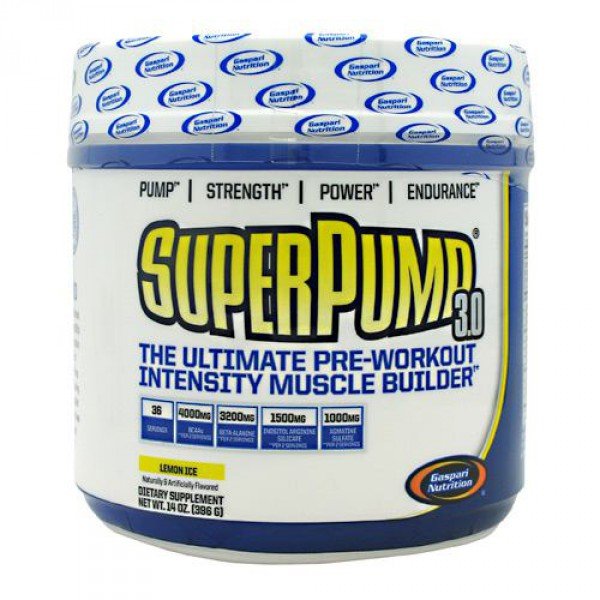 Superpump 3.0, 396 г, Gaspari Nutrition. Предтренировочный комплекс. Энергия и выносливость 