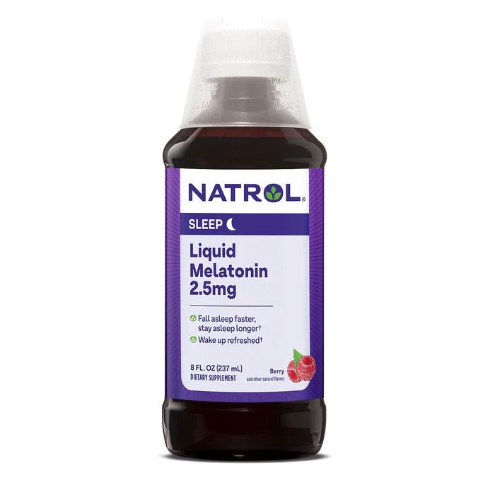 Natrol Натуральная добавка Natrol Melatonin Liquid 2.5 mg, 237 мл Ягода, , 