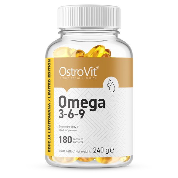 Жирные кислоты OstroVit Omega 3-6-9, 180 капсул - Limited Edition,  ml, OstroVit. Fats. General Health 