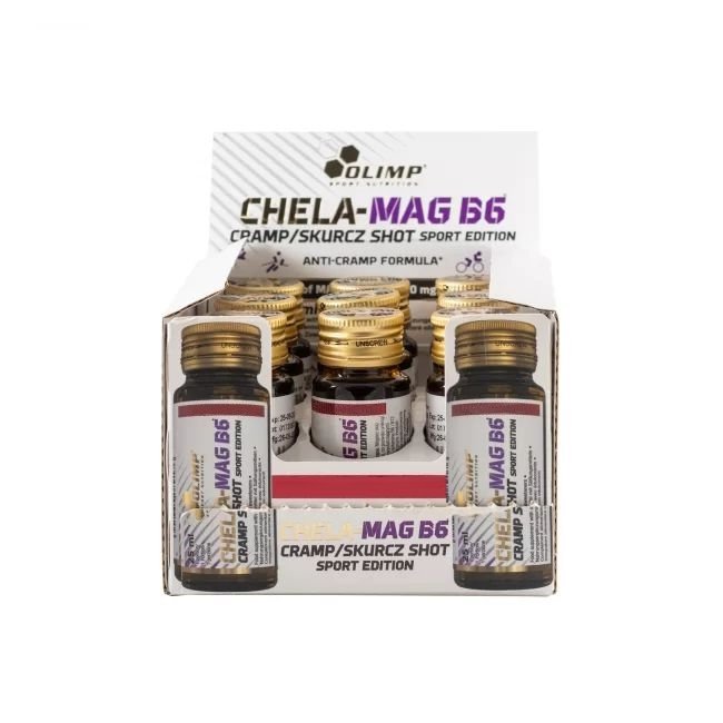 Olimp Labs Витамины и минералы Olimp Chela-Mag B6 Cramp Sport Edition Shot, 9*25 мл Апельсин, , 