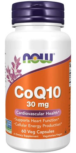 Now CoQ-10 30 mg 60 капс Без вкуса,  ml, Now. Coenzym Q10. General Health Antioxidant properties CVD Prevention Exercise tolerance 
