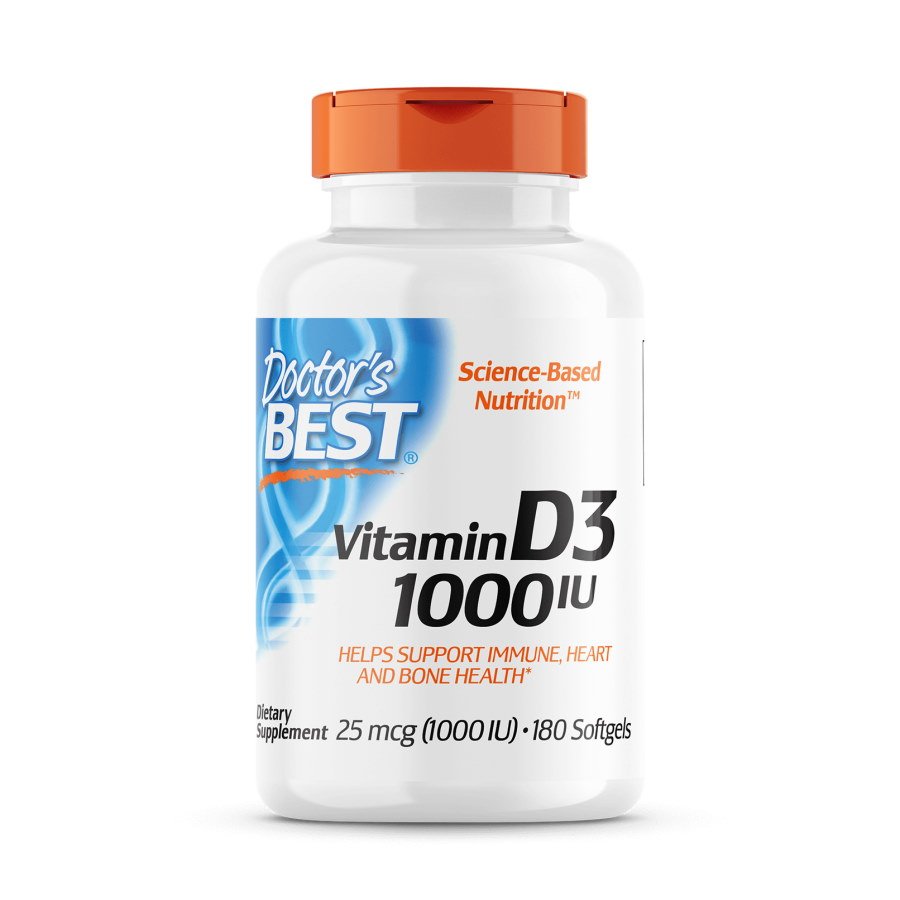 Витамины и минералы Doctor's Best Vitamin D3 1000 IU, 180 капсул,  мл, Doctor's BEST. Витамины и минералы. Поддержание здоровья Укрепление иммунитета 