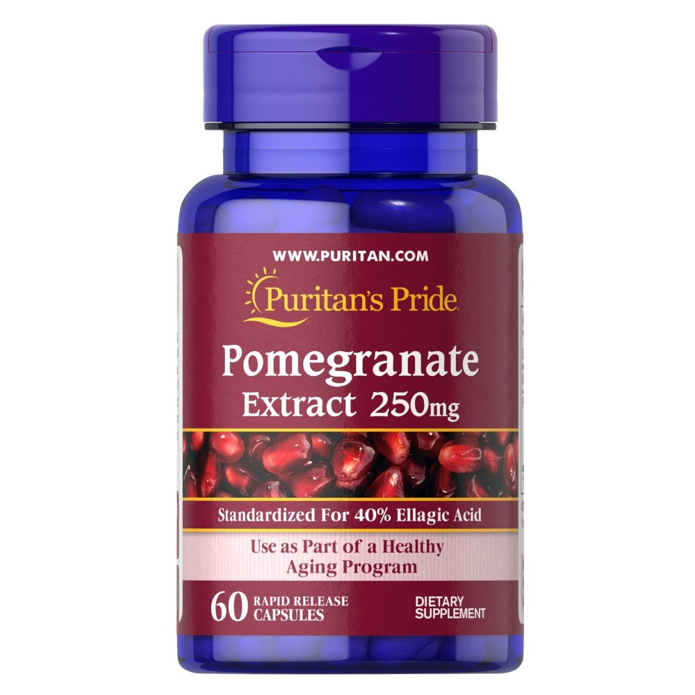 Puritan's Pride Натуральная добавка Puritan's Pride Pomegranate Extract 250 mg, 60 капсул, , 