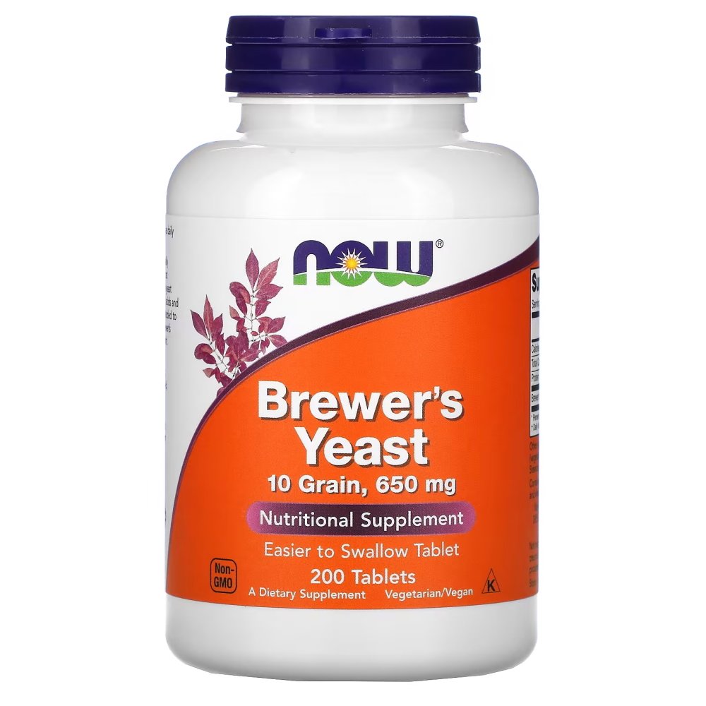 Натуральная добавка NOW Brewer's Yeast, 200 таблеток,  мл, Now. Hатуральные продукты. Поддержание здоровья 