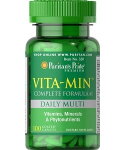 Vita-Min, 100 г, Puritan's Pride. Витаминно-минеральный комплекс. Поддержание здоровья Укрепление иммунитета 