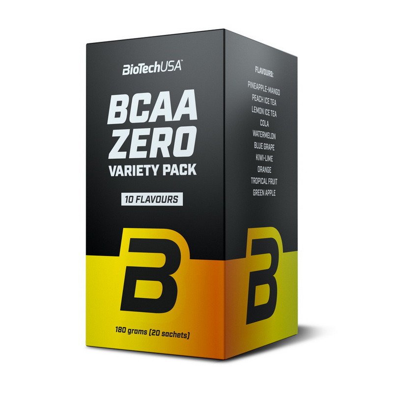БЦАА Biotech bcaa zero variety pack (20 пак) биотеч зеро,  мл, BioTech. BCAA. Снижение веса Восстановление Антикатаболические свойства Сухая мышечная масса 