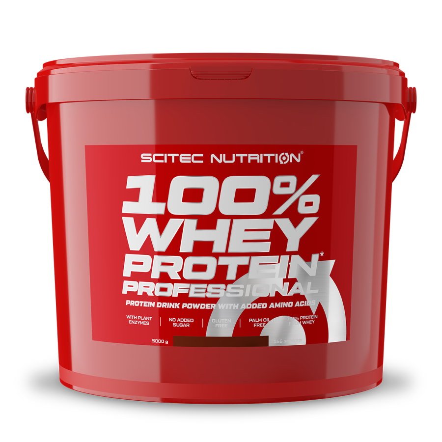 Протеин Scitec 100% Whey Protein Professional, 5 кг Клубника,  мл, Scitec Nutrition. Протеин. Набор массы Восстановление Антикатаболические свойства 