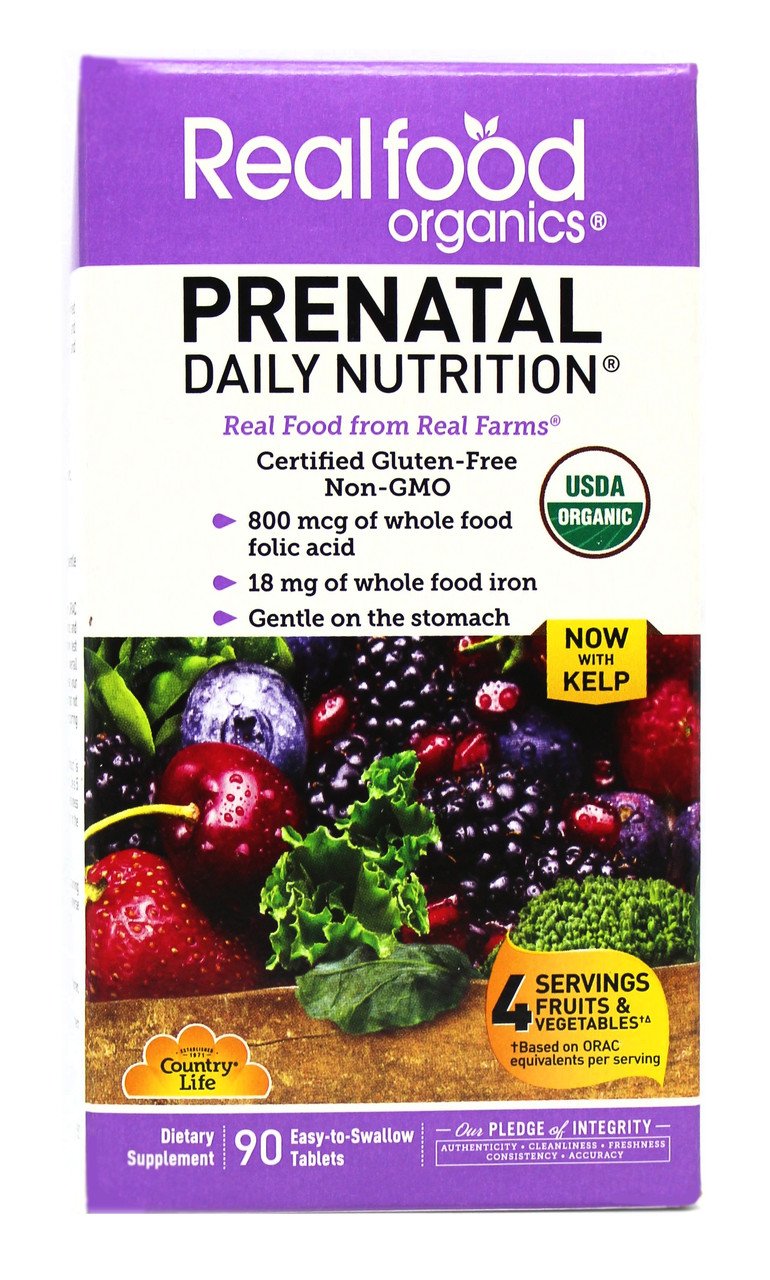 Country Life Органические Мультивитамины для Беременных, Prental Daily Nutrition, Country Life, 90 таблеток, , 