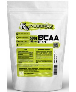 BCAA 2:1:1, 500 г, Nosorog. BCAA. Снижение веса Восстановление Антикатаболические свойства Сухая мышечная масса 