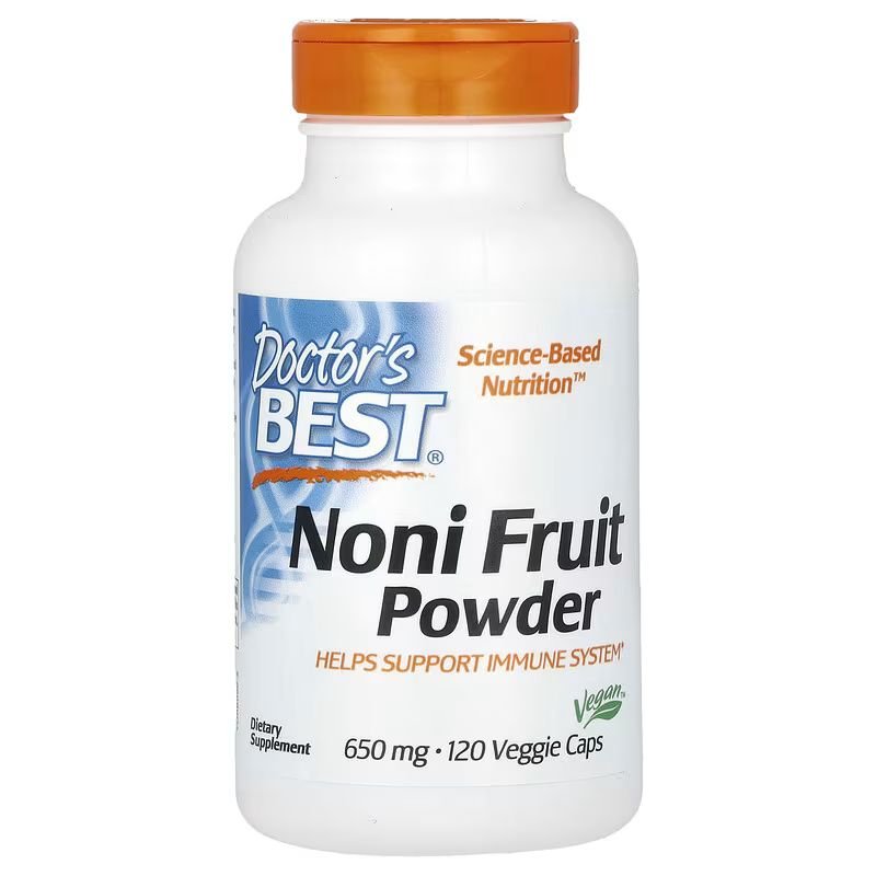 Doctor's BEST Натуральная добавка Doctor's Best Noni Fruit Powder 1300 mg, 120 вегакапсул, , 