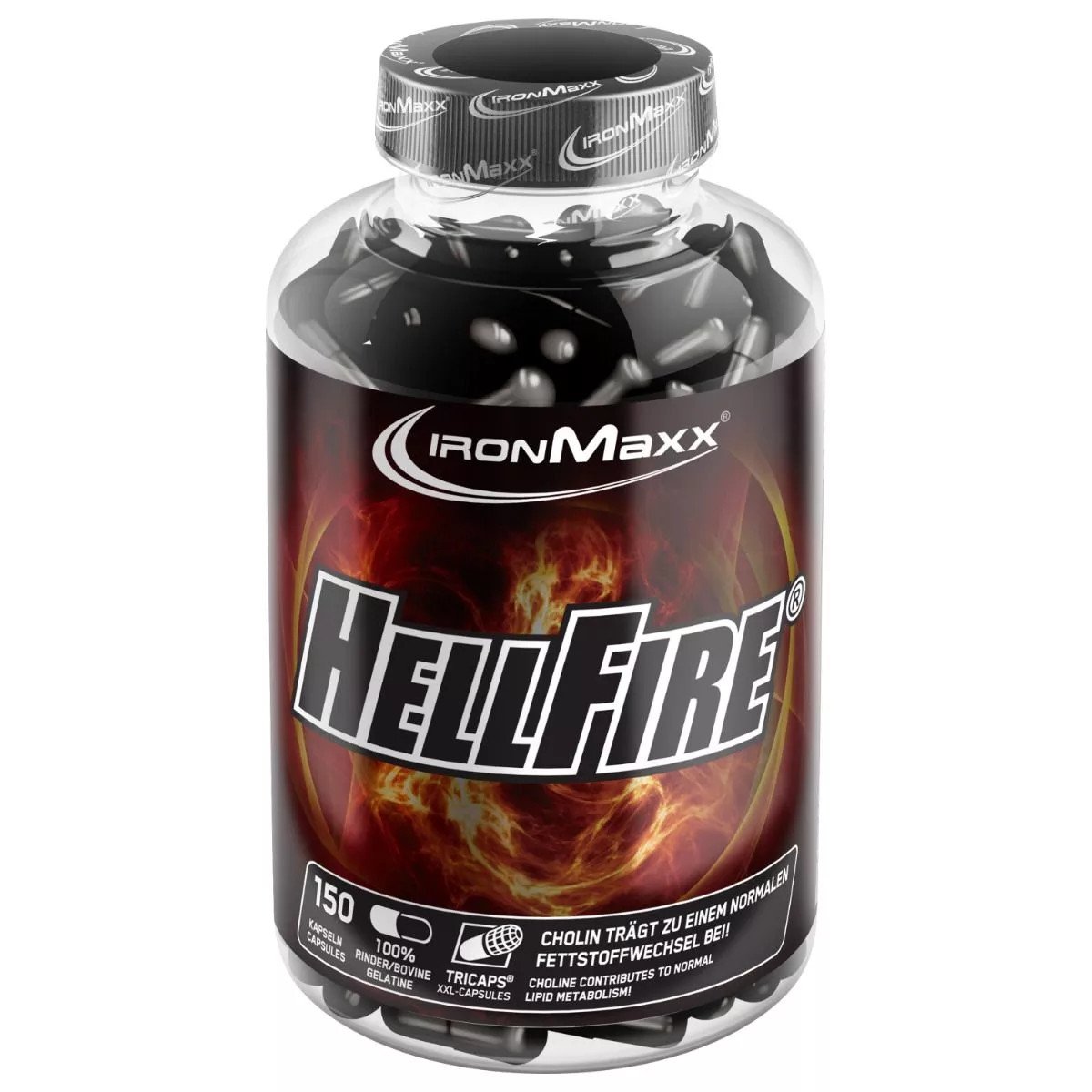 Жиросжигатель IronMaxx Hellfire Fatburner, 150 капсул,  мл, IronMaxx. Жиросжигатель. Снижение веса Сжигание жира 