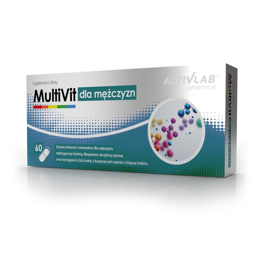 Витамины и минералы Activlab Pharma MultiVit for Men, 60 капсул,  ml, ActivLab. Vitamins and minerals. General Health Immunity enhancement 