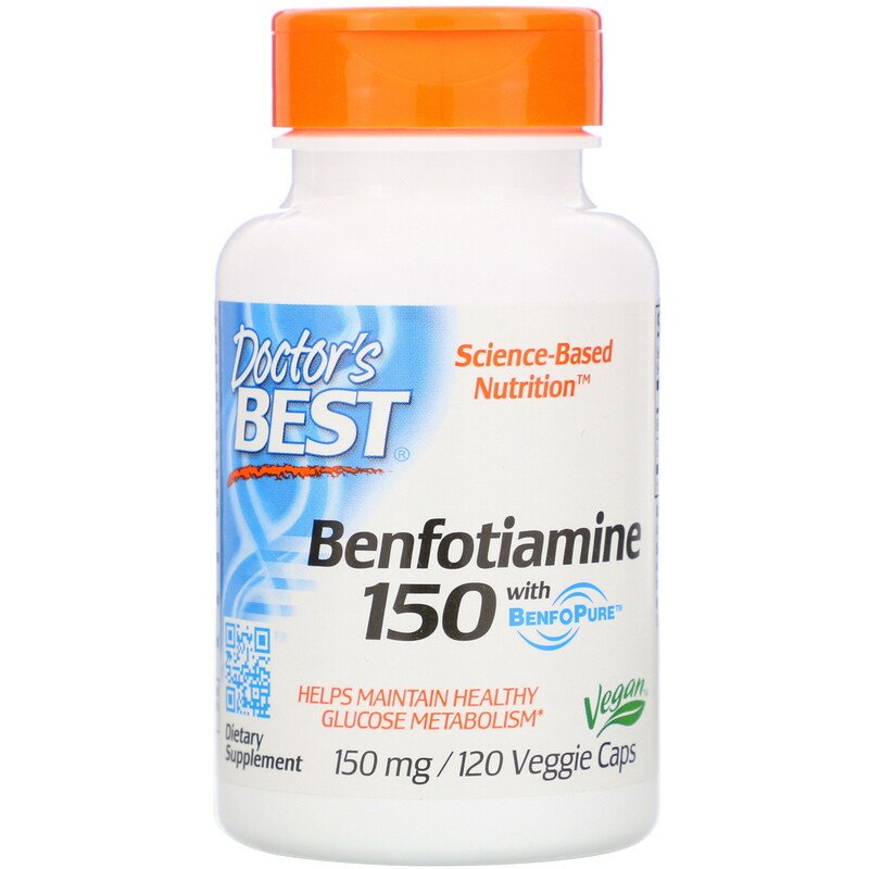 Doctor's BEST Витамины и минералы Doctor's Best Benfotiamine 150 mg, 120 вегакапсул, , 