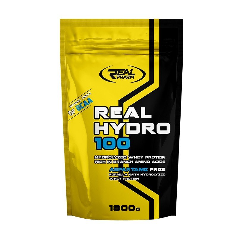 Real Hydro 100, 1800 г, Real Pharm. Сывороточный гидролизат. Сухая мышечная масса Снижение веса Восстановление Антикатаболические свойства 
