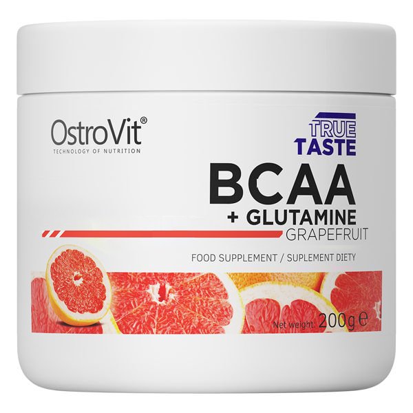 BCAA OstroVit BCAA + Glutamine, 200 грамм Грейпфрут,  ml, OstroVit. BCAA. Weight Loss recovery Anti-catabolic properties Lean muscle mass 