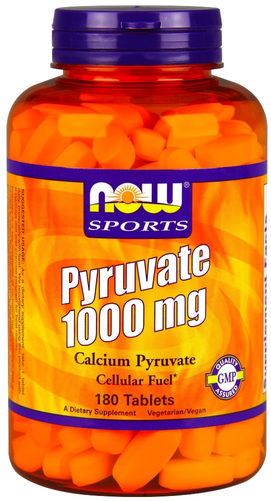 Pyruvate 1000 mg, 180 piezas, Now. Calcio Ca. 