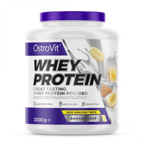 Протеин OstroVit Whey Protein, 2 кг Банановый пирог,  мл, Optisana. Протеин. Набор массы Восстановление Антикатаболические свойства 