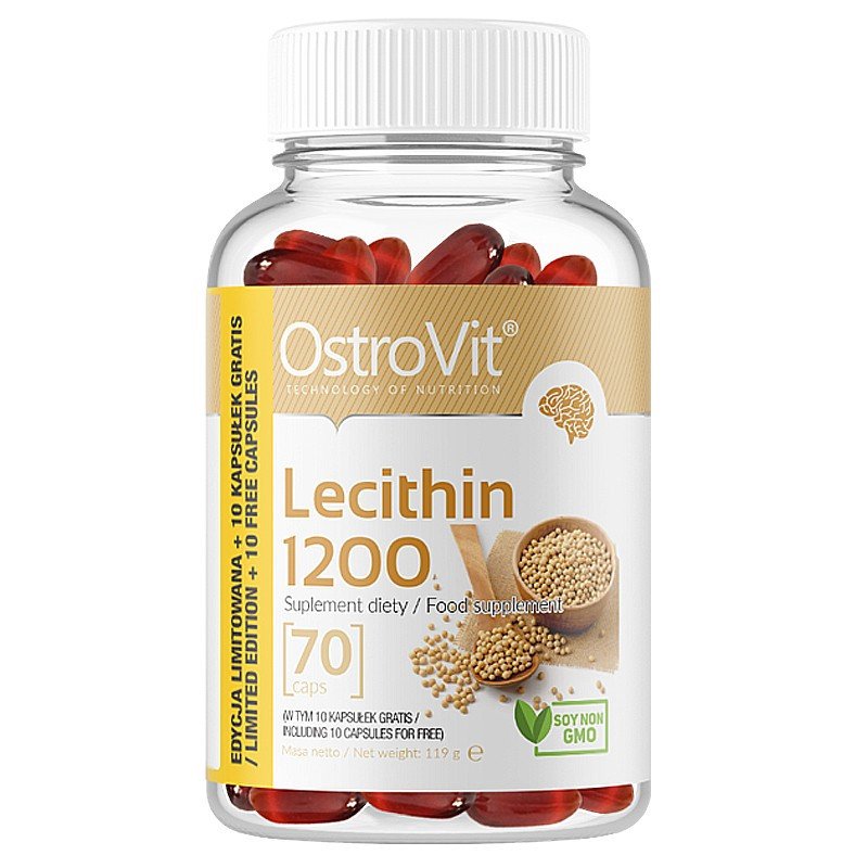 Лецитин OstroVit Lecithin 1200 70 капсул,  ml, OstroVit. Lecithin. General Health 