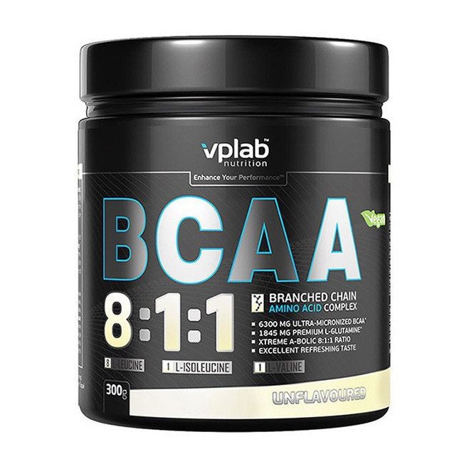 VPLab БЦАА VP Lab BCAA 8:1:1 (300 г) вп лаб unflavoured, , 0.3 