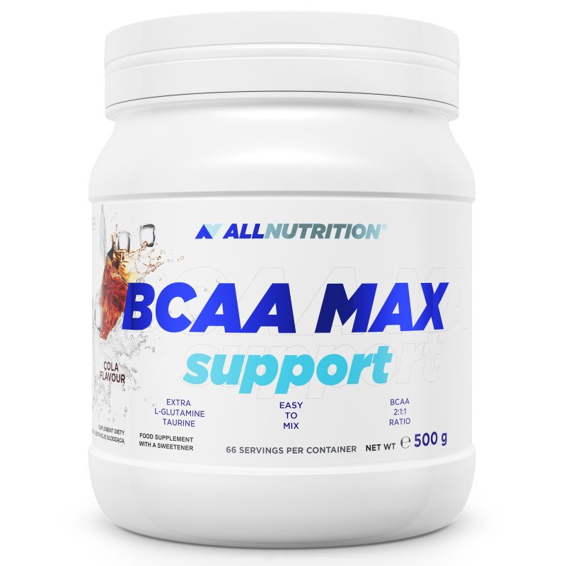 BCAA AllNutrition BCAA Max Support, 500 грамм Кола,  мл, AllNutrition. BCAA. Снижение веса Восстановление Антикатаболические свойства Сухая мышечная масса 