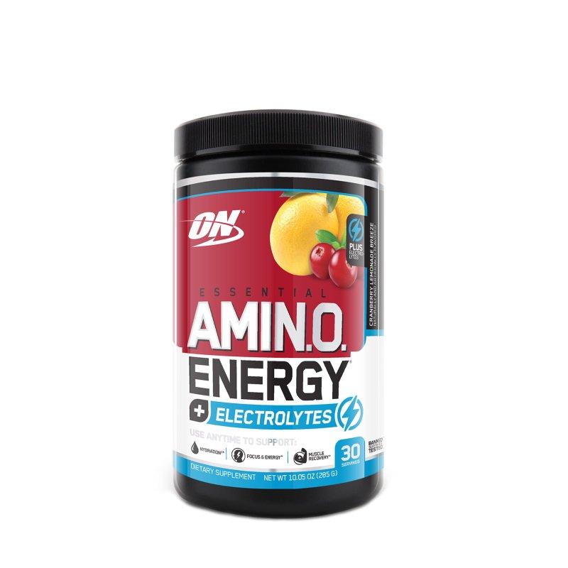 Предтренировочный комплекс Optimum Essential Amino Energy+Electrolytes, 285 грамм Клюквенный лимонад,  мл, Optimum Nutrition. Предтренировочный комплекс. Энергия и выносливость 