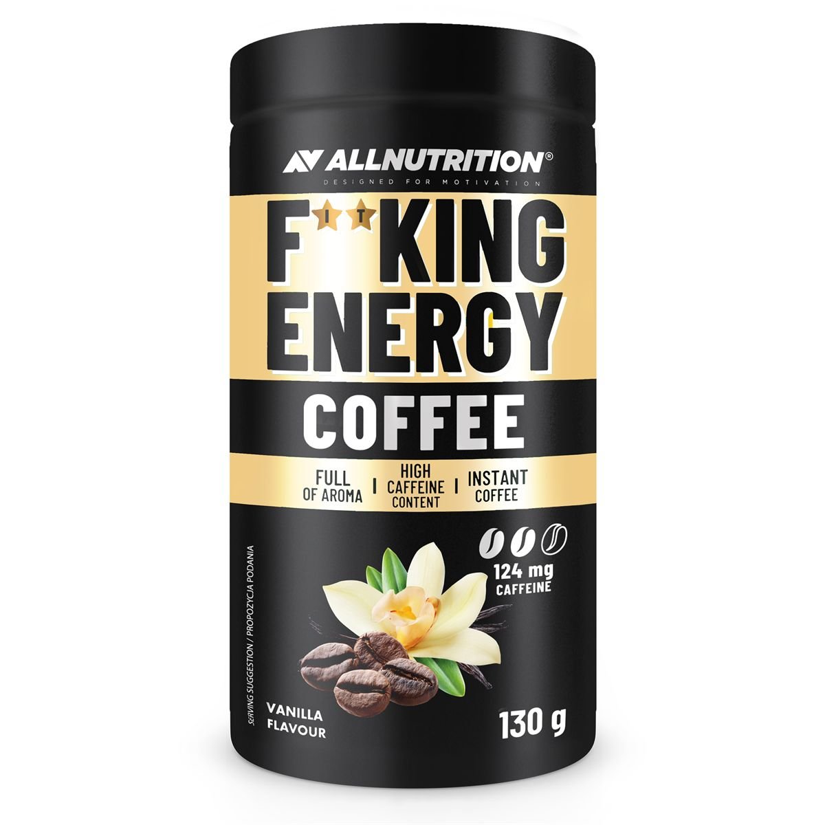 Заменитель питания AllNutrition Fitking Delicious Energy Coffee, 130 грамм Ваниль,  ml, AllNutrition. Sustitución de comidas. 