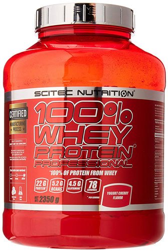 Scitec 100% Whey Protein Professional 2350 г Кокос,  мл, Scitec Nutrition. Сывороточный концентрат. Набор массы Восстановление Антикатаболические свойства 