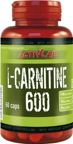 L-Carnitine 600, 60 шт, ActivLab. L-карнитин. Снижение веса Поддержание здоровья Детоксикация Стрессоустойчивость Снижение холестерина Антиоксидантные свойства 