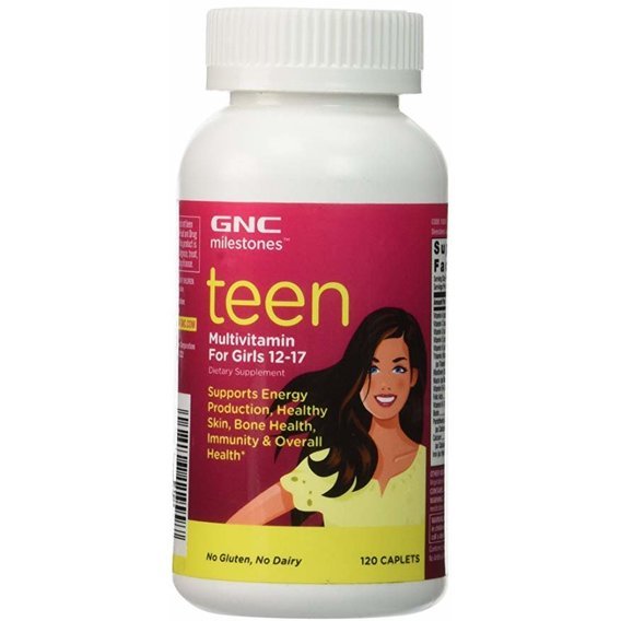 Витамины и минералы GNC Teen Multi Girls, 120 каплет,  мл, GNC. Витамины и минералы. Поддержание здоровья Укрепление иммунитета 