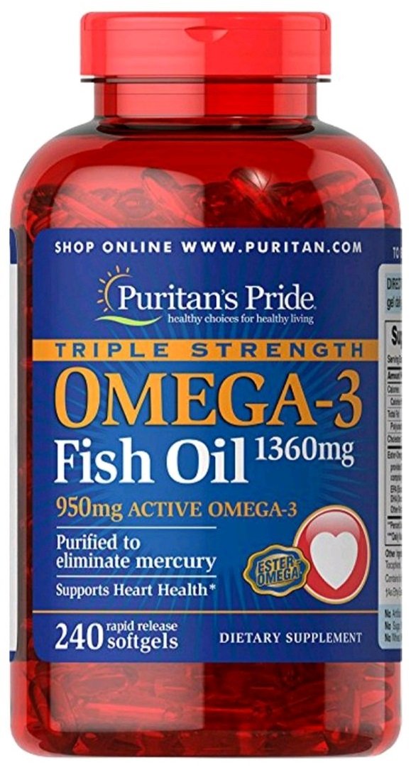 Puritan's Pride Puritans Pride  Omega3 1360 mg 240 шт. / 240 servings, , 240 шт.