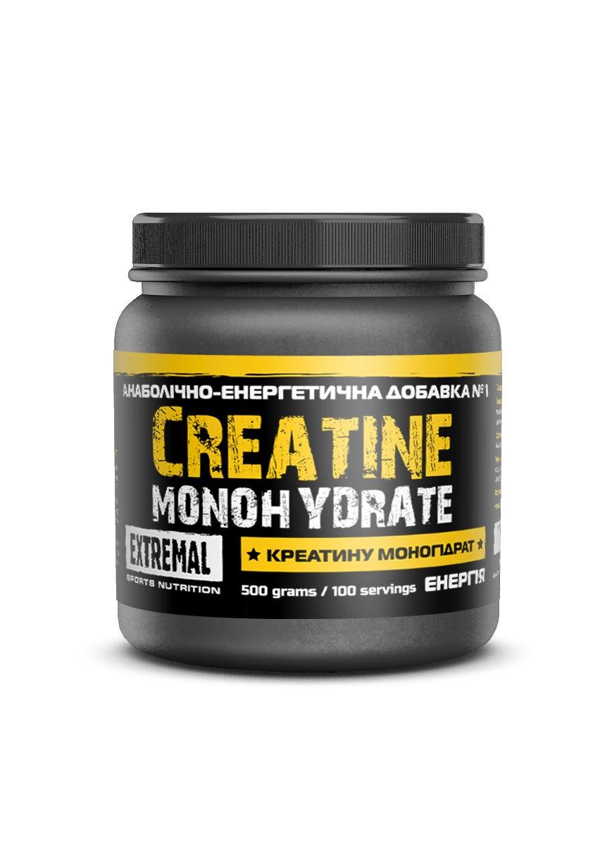 Creatine Monohydrate, 500 г, Extremal. Креатин моногидрат. Набор массы Энергия и выносливость Увеличение силы 