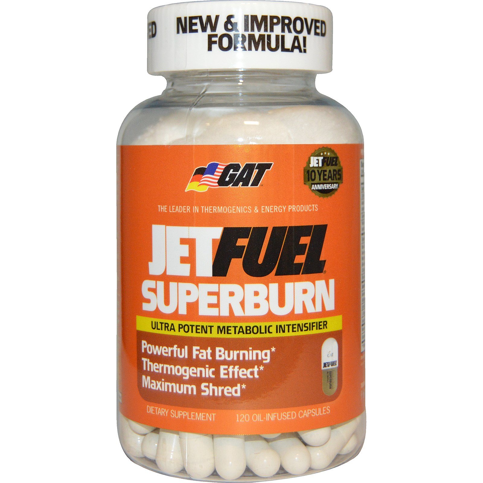 JetFuel Superburn, 120 pcs, GAT. Thermogenic. Weight Loss Fat burning 