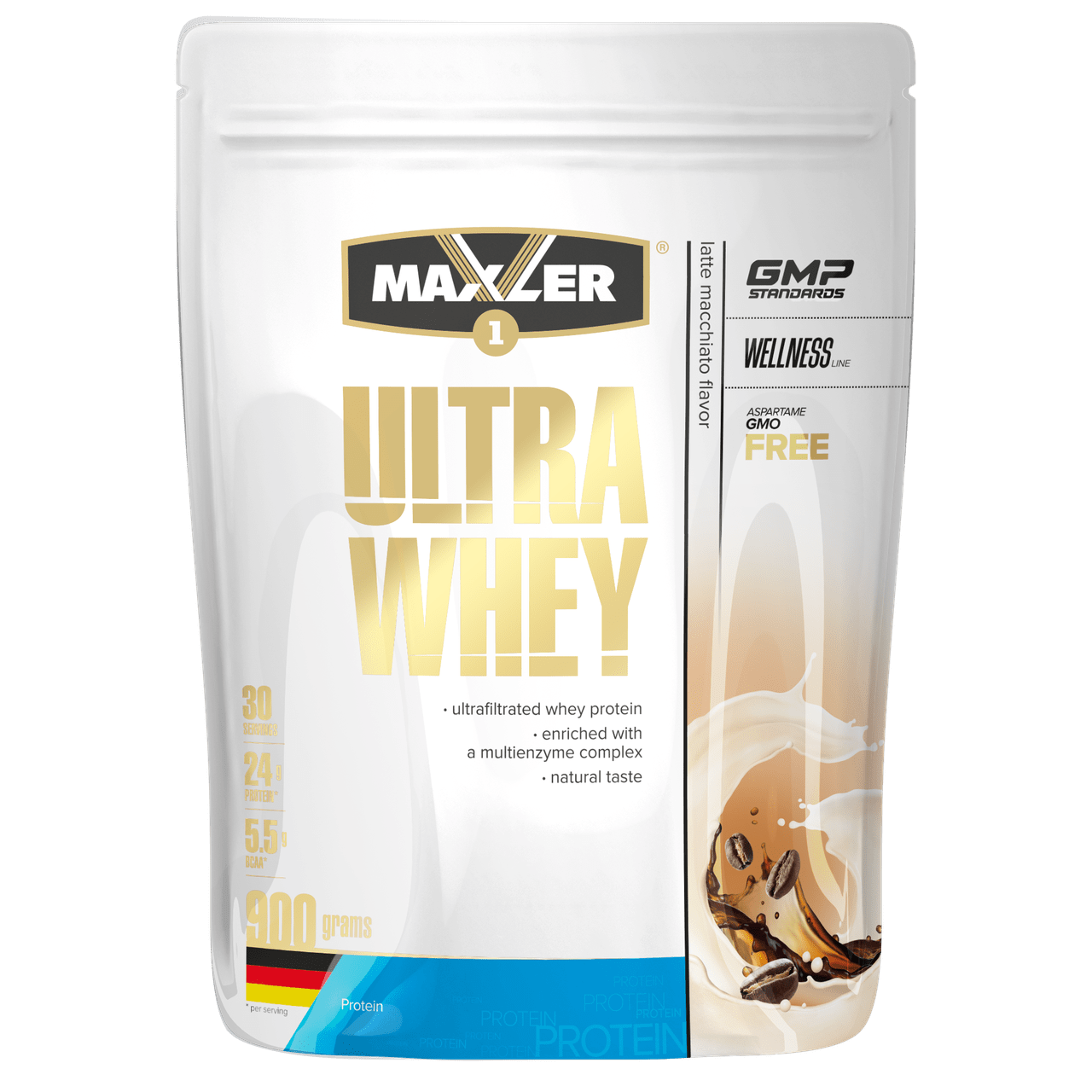 Комплексный протеин Maxler Ultra Whey (900 г) пакет макслер latte macchiato,  мл, Maxler. Комплексный протеин. 