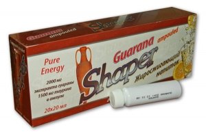 Guarana Ampouled, 20 pcs, Shaper. Guarana. Weight Loss Energy & Endurance Appetite reducing Strength enhancement 