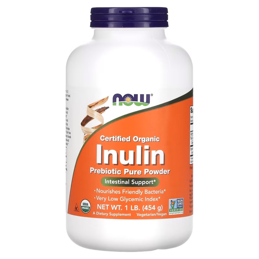 Now Натуральная добавка NOW Certified Organic Inulin, 454 грамм, , 454 