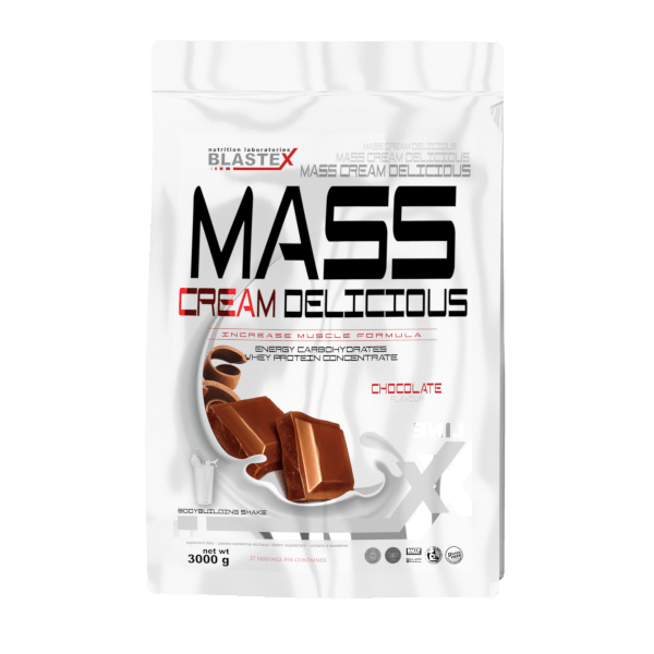 Mass Cream Delicious, 3000 g, Blastex. Gainer. Mass Gain Energy & Endurance recovery 